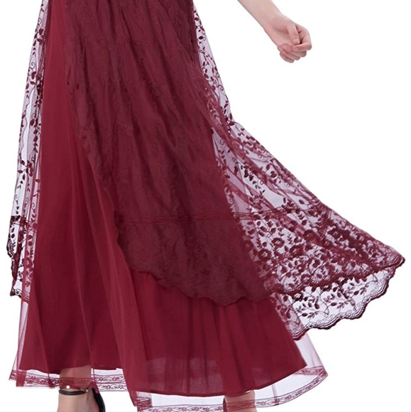 Vintage Titanic Style Lace Maxi Dress - Picture 7 of 11